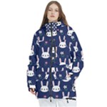 Cute Bunny Pattern, Easter, Koteto Women s Multi Pockets Zip Ski and Snowboard Waterproof Breathable Jacket