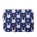 Cute Bunny Pattern, Easter, Koteto 13  Vertical Laptop Sleeve Case With Pocket