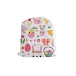 Cute Easter Bunny, Koteto, Animal, Baby Drawstring Pouch (Medium)