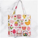 Zipper Grocery Tote Bag 