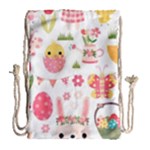 Cute Easter Bunny, Koteto, Animal, Baby Drawstring Bag (Large)