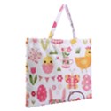 Zipper Large Tote Bag 