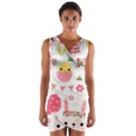 Cute Easter Bunny, Koteto, Animal, Baby Wrap Front Bodycon Dress