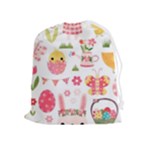 Cute Easter Bunny, Koteto, Animal, Baby Drawstring Pouch (XL)