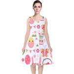 Cute Easter Bunny, Koteto, Animal, Baby V-Neck Midi Sleeveless Dress 