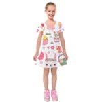 Cute Easter Bunny, Koteto, Animal, Baby Kids  Short Sleeve Velvet Dress