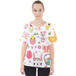 Cute Easter Bunny, Koteto, Animal, Baby V-Neck Dolman Drape Top