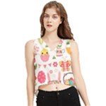 Cute Easter Bunny, Koteto, Animal, Baby V-Neck Cropped Tank Top