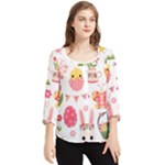 Cute Easter Bunny, Koteto, Animal, Baby Chiffon Quarter Sleeve Blouse