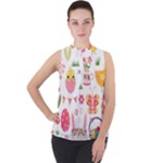 Cute Easter Bunny, Koteto, Animal, Baby Mock Neck Chiffon Sleeveless Top