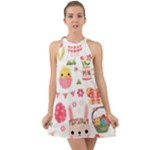 Cute Easter Bunny, Koteto, Animal, Baby Halter Tie Back Chiffon Dress