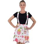 Cute Easter Bunny, Koteto, Animal, Baby Velvet Suspender Skater Skirt