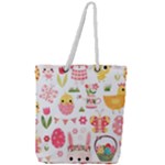 Cute Easter Bunny, Koteto, Animal, Baby Full Print Rope Handle Tote (Large)