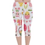 Cute Easter Bunny, Koteto, Animal, Baby Velvet Capri Leggings 