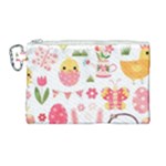 Cute Easter Bunny, Koteto, Animal, Baby Canvas Cosmetic Bag (Large)