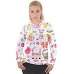 Cute Easter Bunny, Koteto, Animal, Baby Women s Overhead Hoodie