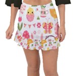 Cute Easter Bunny, Koteto, Animal, Baby Fishtail Mini Chiffon Skirt