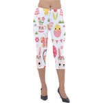 Cute Easter Bunny, Koteto, Animal, Baby Lightweight Velour Capri Leggings 