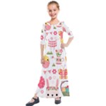 Cute Easter Bunny, Koteto, Animal, Baby Kids  Quarter Sleeve Maxi Dress