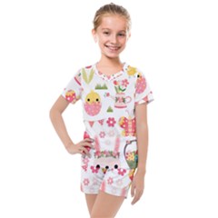 Kids  Mesh T-Shirt and Shorts Set 