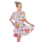 Cute Easter Bunny, Koteto, Animal, Baby Kids  Shoulder Cutout Chiffon Dress