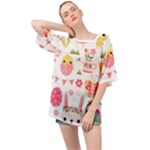 Cute Easter Bunny, Koteto, Animal, Baby Oversized Chiffon Top