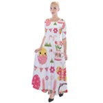 Cute Easter Bunny, Koteto, Animal, Baby Half Sleeves Maxi Dress