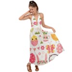 Cute Easter Bunny, Koteto, Animal, Baby Backless Maxi Beach Dress