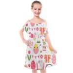 Cute Easter Bunny, Koteto, Animal, Baby Kids  Cut Out Shoulders Chiffon Dress