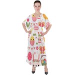 Cute Easter Bunny, Koteto, Animal, Baby V-Neck Boho Style Maxi Dress