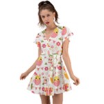 Cute Easter Bunny, Koteto, Animal, Baby Flutter Sleeve Wrap Dress