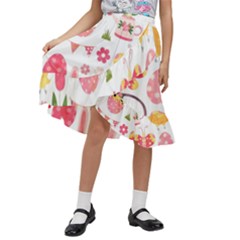 Kids  Ruffle Flared Wrap Midi Skirt 