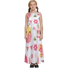 Kids  Satin Sleeveless Maxi Dress 