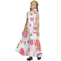 Kids  Satin Sleeveless Maxi Dress 