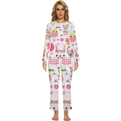 Womens  Long Sleeve Lightweight Pajamas Set 