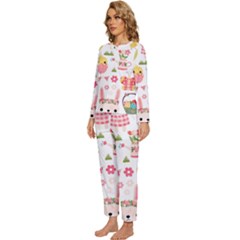 Womens  Long Sleeve Lightweight Pajamas Set 