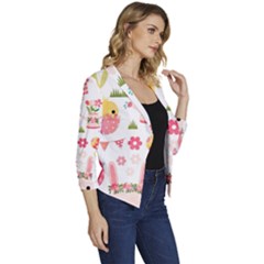 Women s Casual 3/4 Sleeve Spring Jacket 