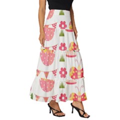 Tiered Ruffle Maxi Skirt 