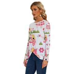 Long Sleeve Crew Neck Pullover Top 