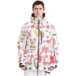 Cute Easter Bunny, Koteto, Animal, Baby Men s Multi Pockets Zip Ski and Snowboard Waterproof Breathable Jacket