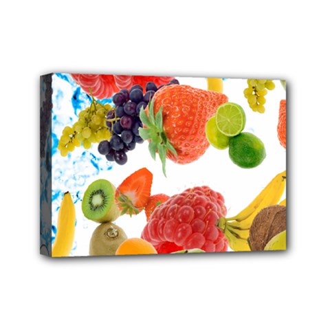 Fruits, Drip, Fruit, Paint, Spring Mini Canvas 7  x 5  (Stretched) from ArtsNow.com