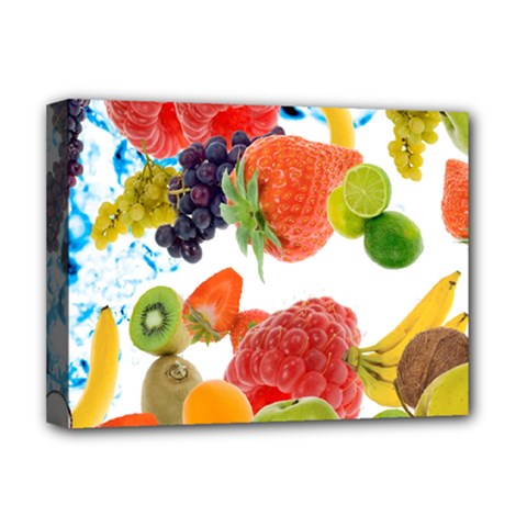 Fruits, Drip, Fruit, Paint, Spring Deluxe Canvas 16  x 12  (Stretched)  from ArtsNow.com