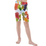 Fruits, Drip, Fruit, Paint, Spring Kids  Mid Length Swim Shorts