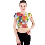 Fruits, Drip, Fruit, Paint, Spring Crew Neck Crop Top