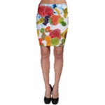 Fruits, Drip, Fruit, Paint, Spring Bodycon Skirt