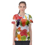 Fruits, Drip, Fruit, Paint, Spring Women s Sport Mesh T-Shirt