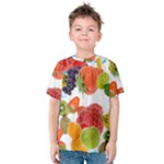 Fruits, Drip, Fruit, Paint, Spring Kids  Cotton T-Shirt