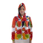 Fruits, Drip, Fruit, Paint, Spring Women s Hooded Windbreaker