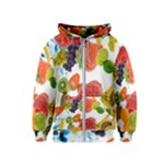 Fruits, Drip, Fruit, Paint, Spring Kids  Zipper Hoodie