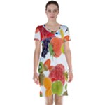 Fruits, Drip, Fruit, Paint, Spring Short Sleeve Nightdress